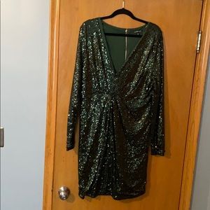 Charlotte Russe Emerald Sparkly Evening Dress